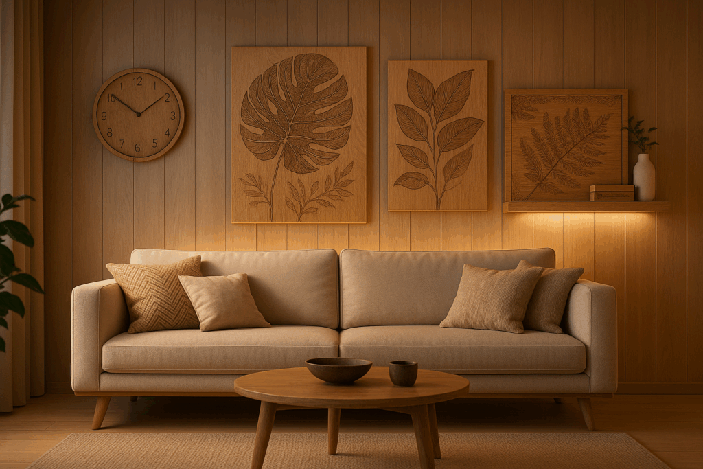 Grabado láser sobre madera para interiores Grabado láser sobre madera para interiores